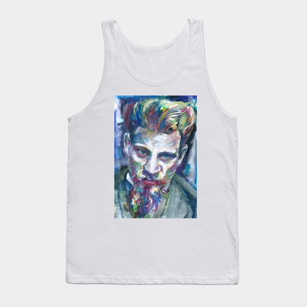 RAINER MARIA RILKE - watercolor portrait .3 Tank Top by lautir